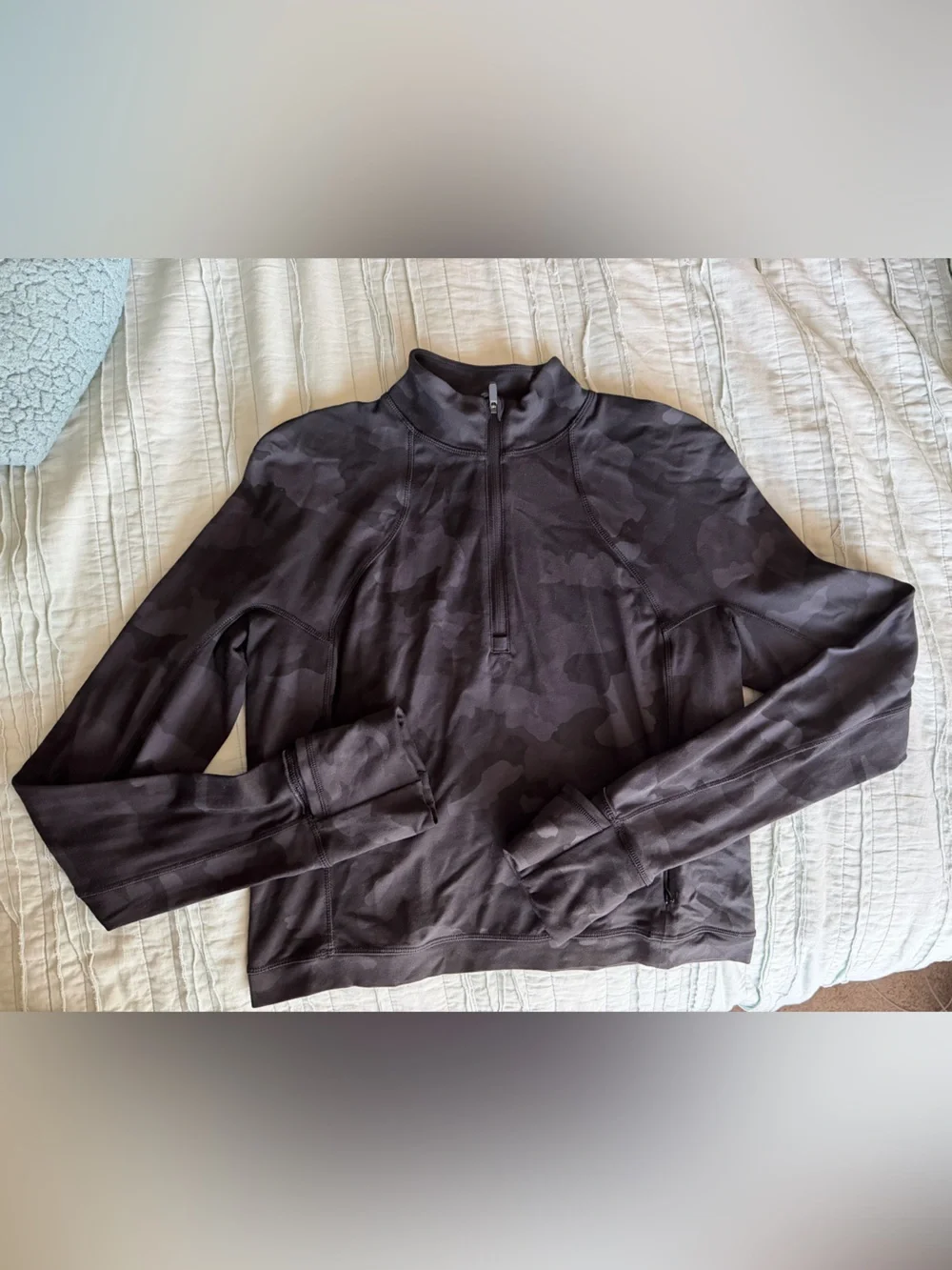 lululemon athletica Black Camo quarter zip pullover